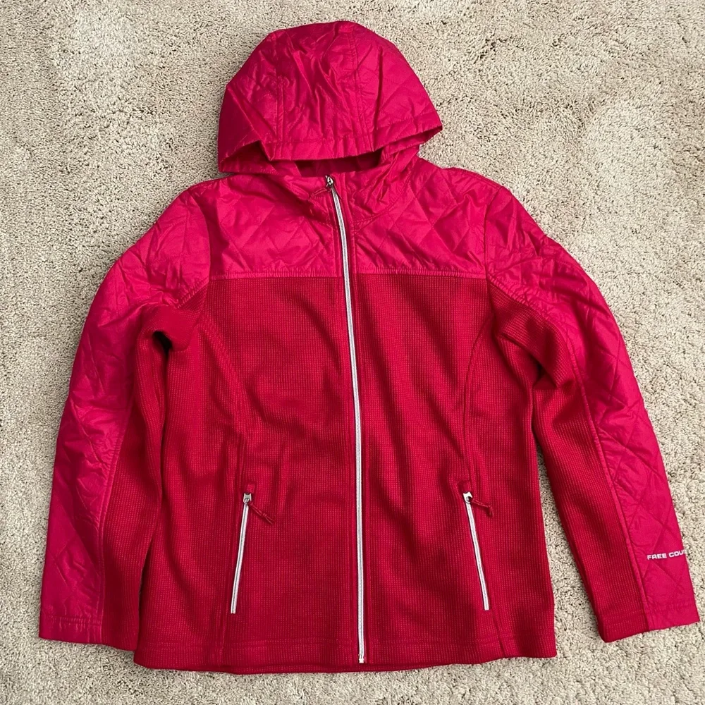 Free Country Cable Knit Fleece Jacket - New - Picture 4 of 5